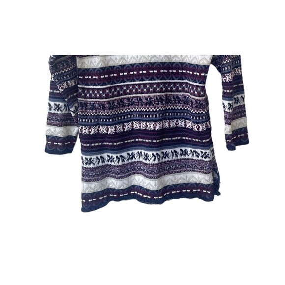 BP Nordstrom Sweater Vintage Fair Isle Size M Navy Knit Patterned Long‎ Sleeve - Picture 6 of 7